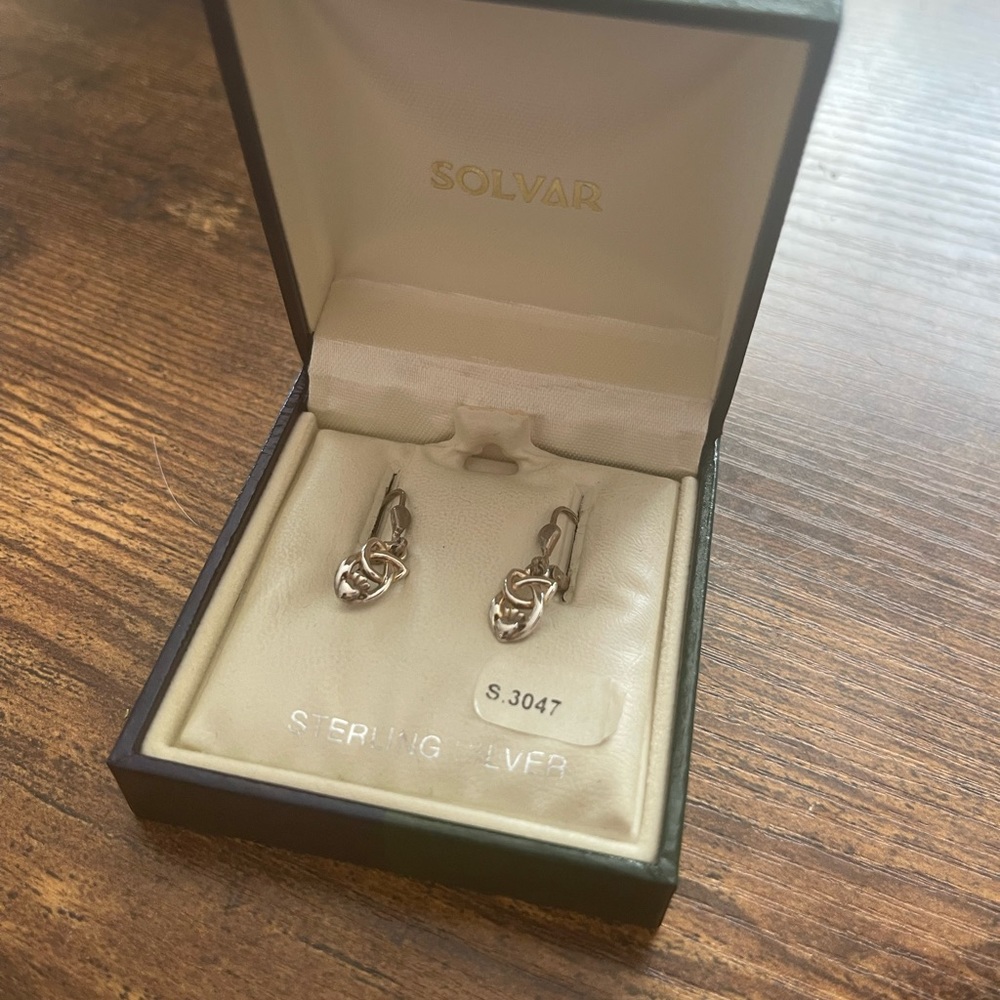 Solvar Solid Sterling Silver Claddagh Trinity Kno… - image 4